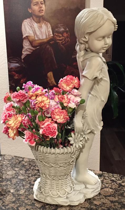 Embrace Childhood with Frances, the Flower Girl Statue