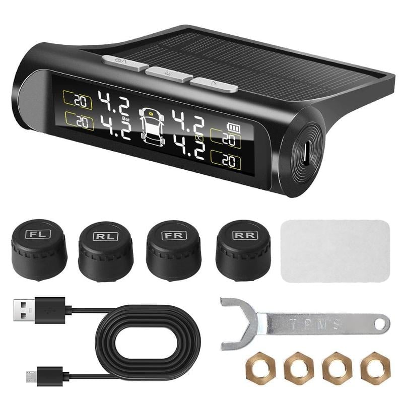 🎁TikTok Last Day Sale - 70% OFF🔥Solar Power Car Tire Pressure Monitoring Toolalves