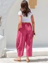 🎁 Letzter Tag Aktion 50% RABATT– Damen Leinenhose mit weitem Bein und Taschen