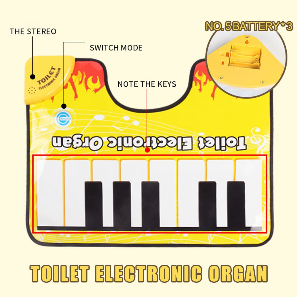 Toilet piano mat