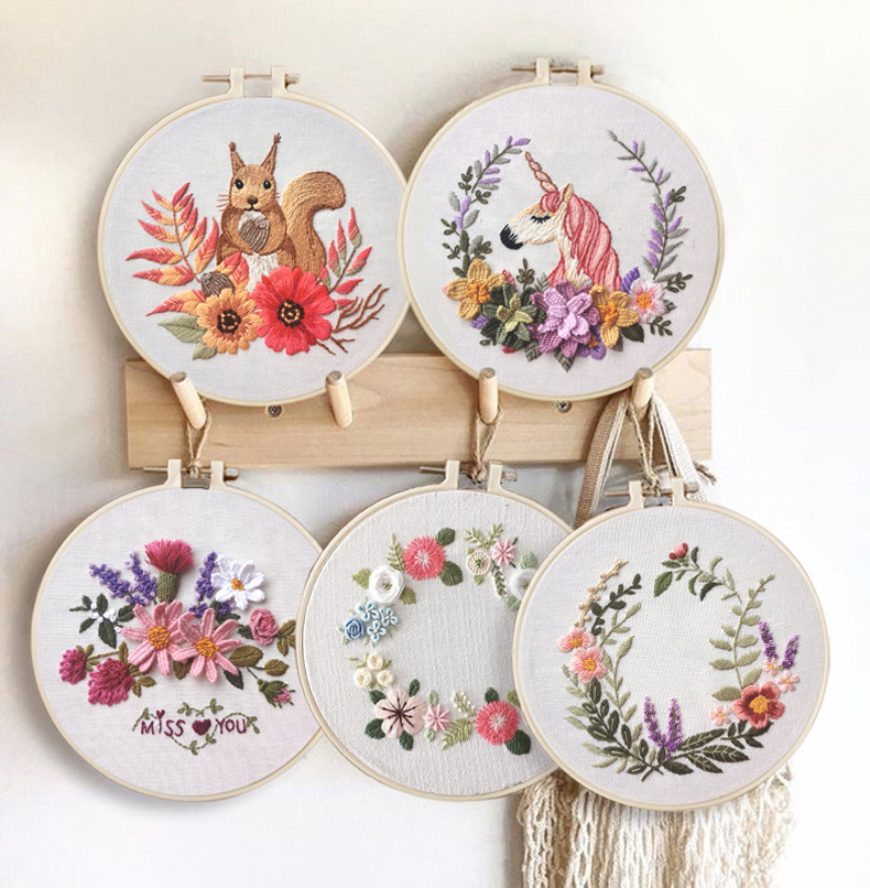 🔥Last day of exclusive discounts - Floral Wreath Embroidery Kit