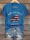 Women's “ Rejecting Kings Since 1776” V-neck T-shirt