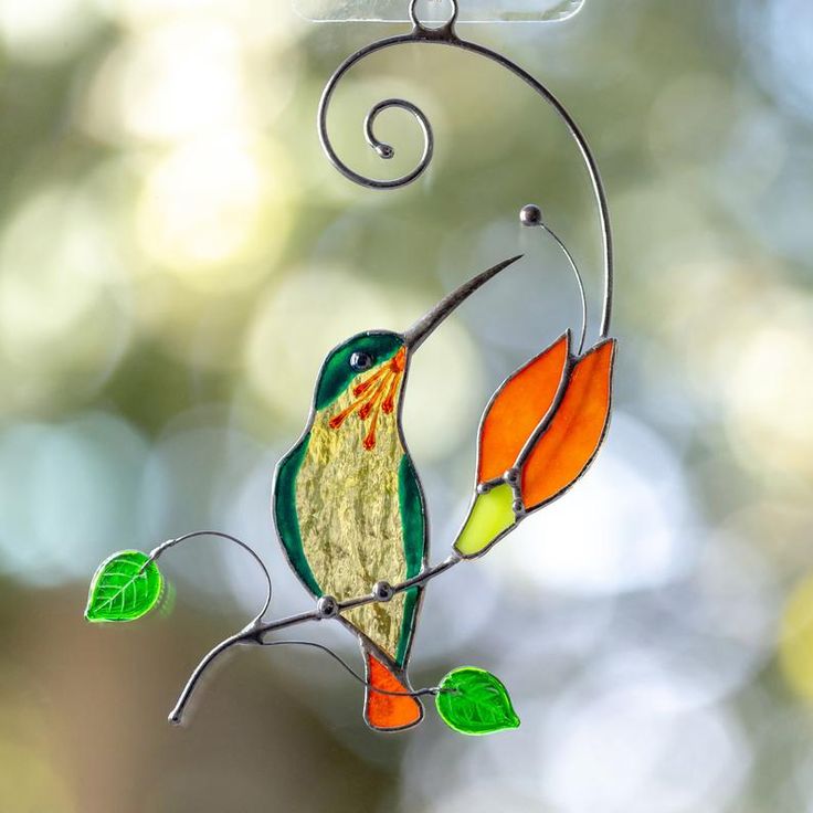 🎁Last Day 70% OFF -🐦Stained Hummingbird stained glass window hangings