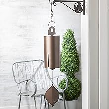 🔥Medium-sized cylindrical outdoor wind chime, made of copper, suitable for outdoor gardens, patios, and porches, with a deep, soothing tone.