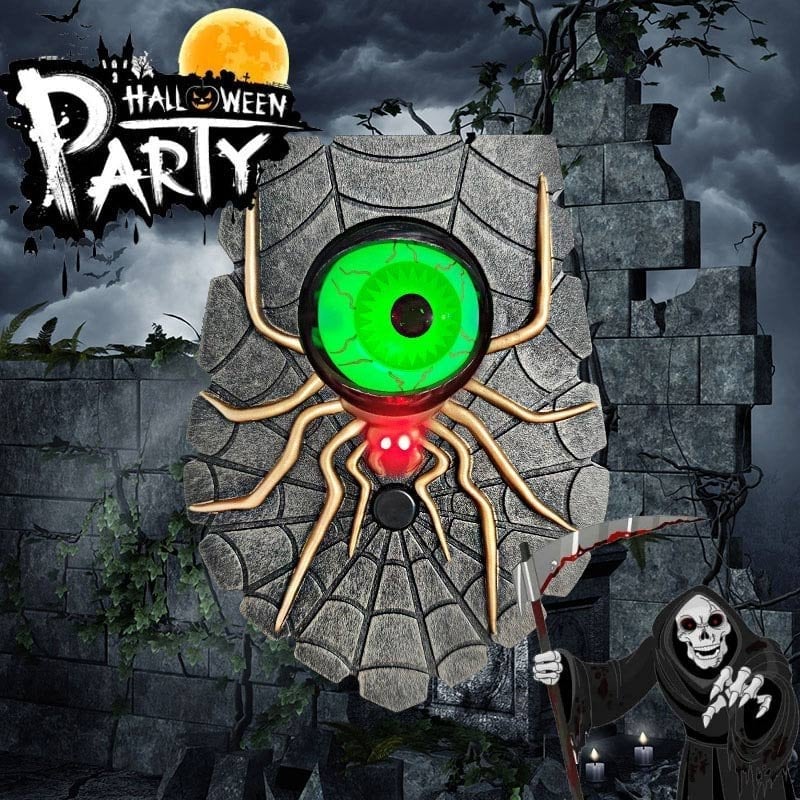 🎃Free shipping for 2 items, half price for the 3rd item-👁️3D ONE-EYED LIGHTUP EYEBALL DOOR BELL DECORATION🕷️
