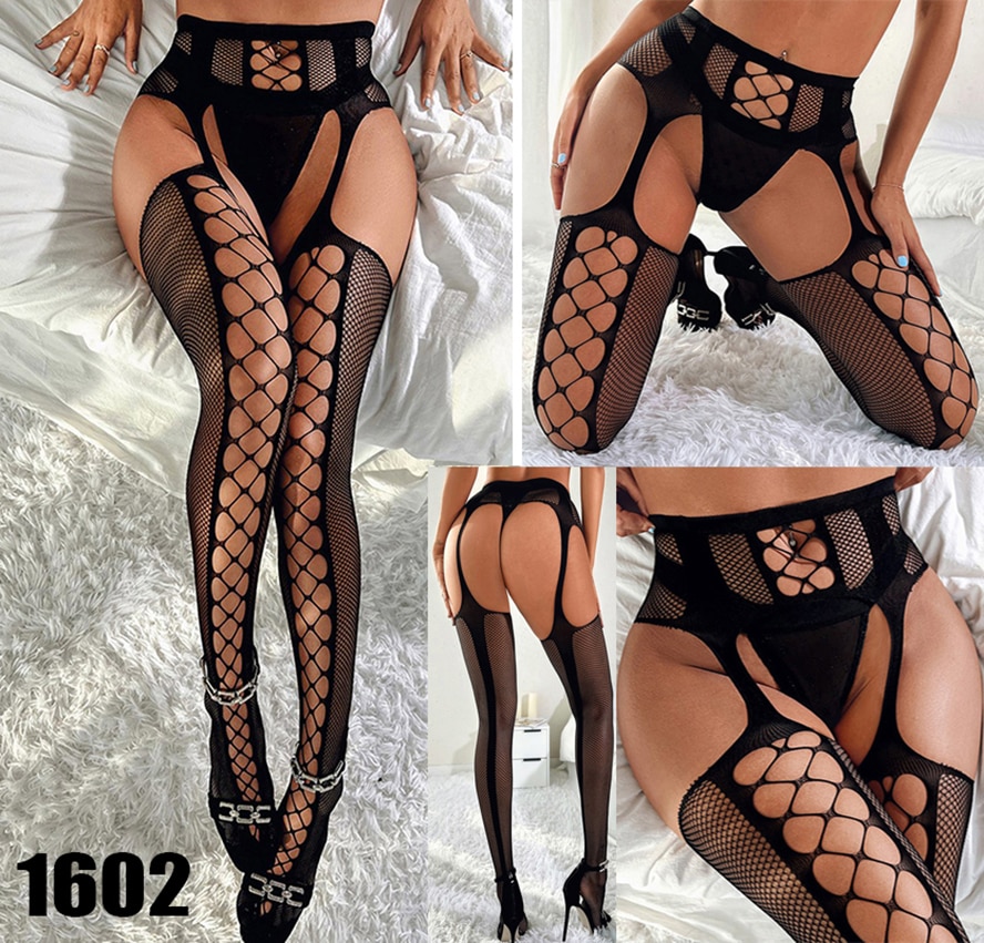 SHEMESIX Sexy Pantyhose Suspenders Fishnet Stockings - NY-06