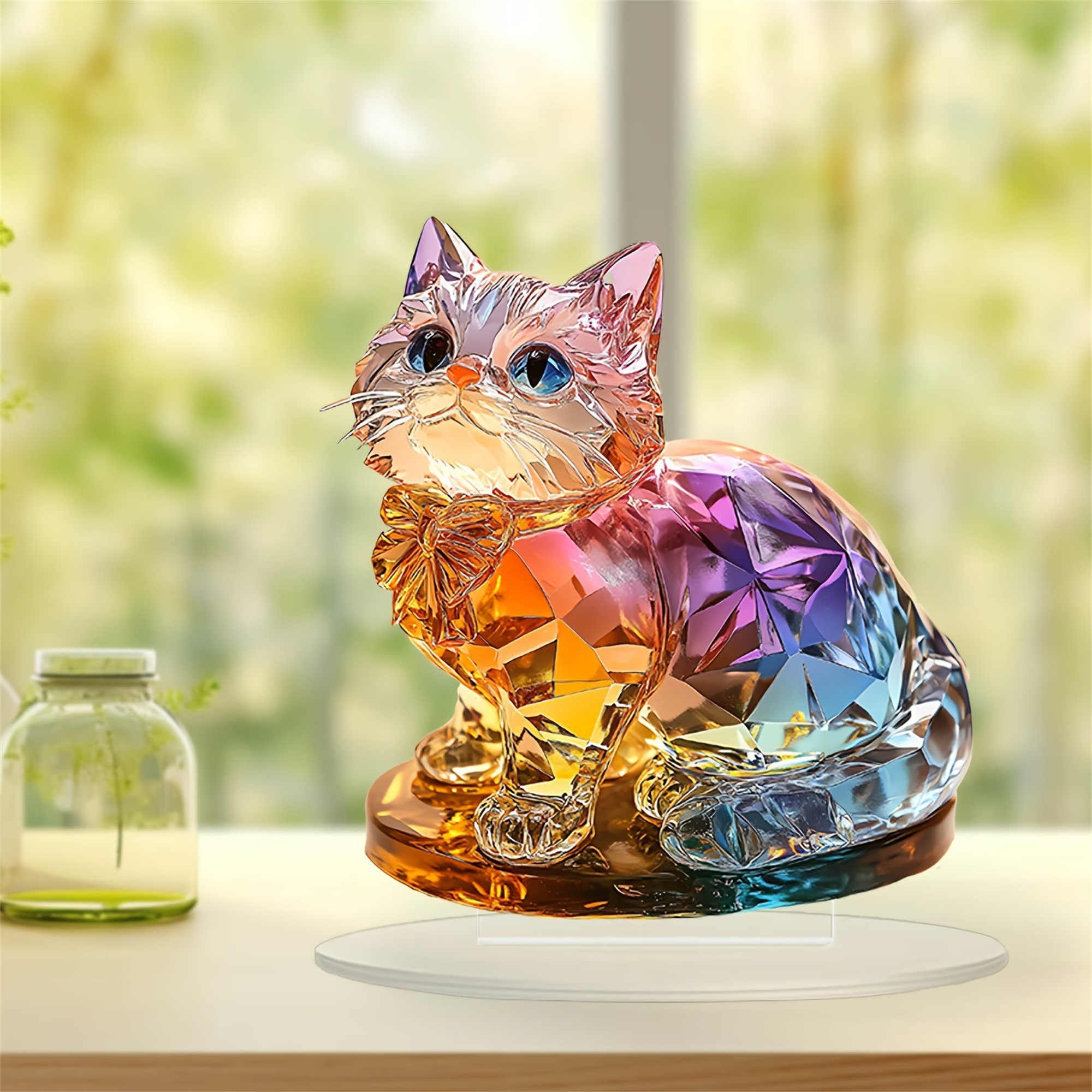 🐱Limited Time Sale-SAVE 50% OFF - Colorful Kitten Desktop Standing Decoration