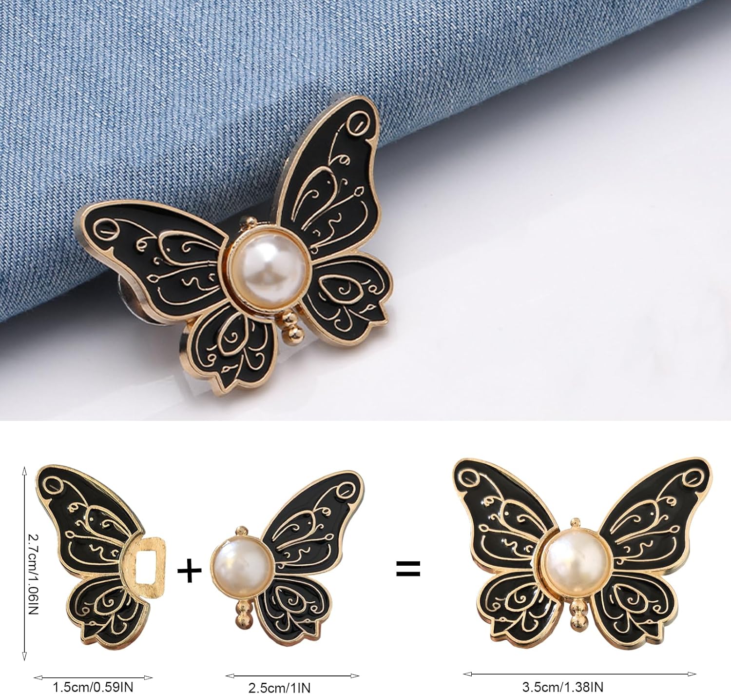 🎁TikTok Last Day Sale - 70% OFF🎉🔥2-Pack Detachable Butterfly Clips🦋