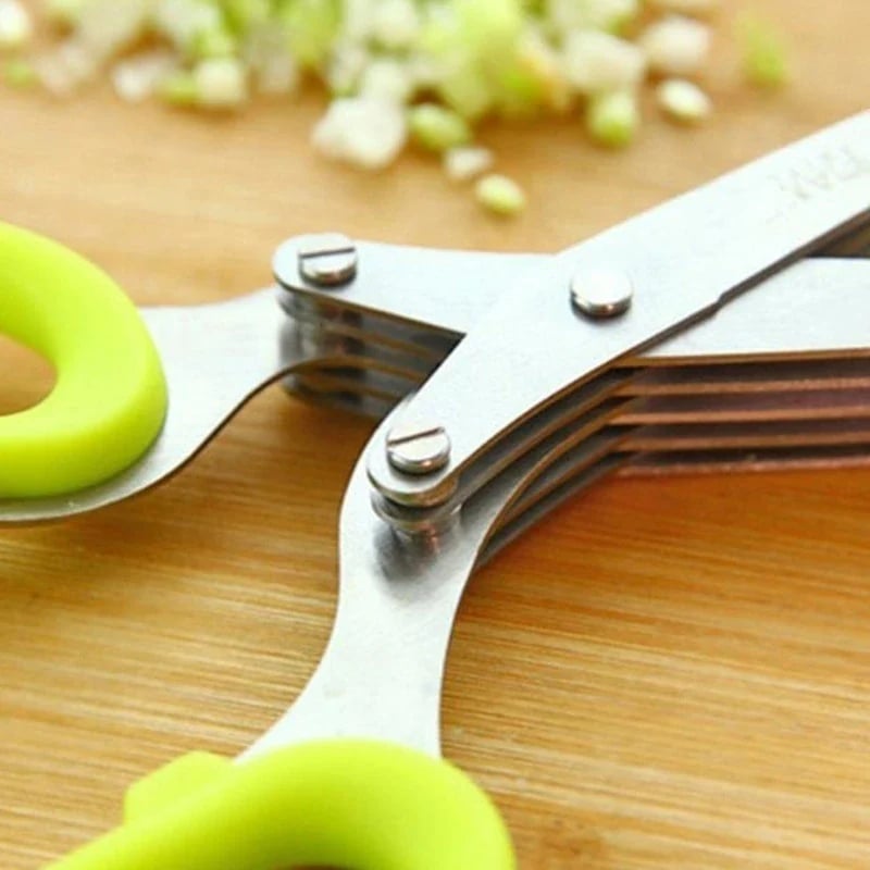 (🔥🎁2023 Hot Sale🎁-49% Off 🔥) 5 Blade Kitchen Salad Scissors