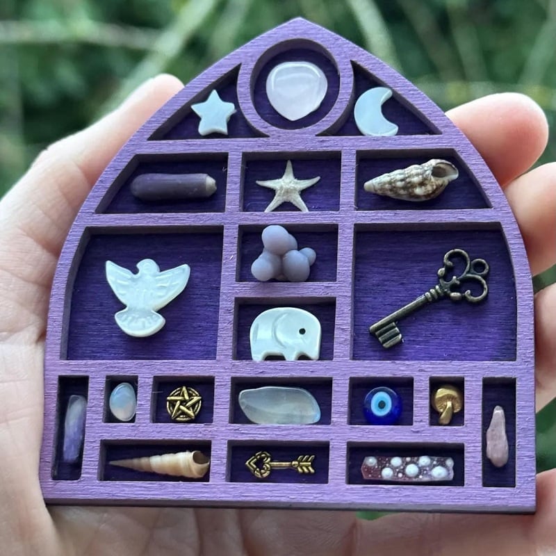 Mini Wooden Display Shelf for Collectibles