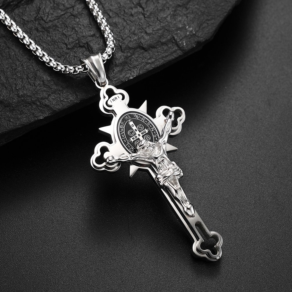 🔥ST.Benedict Protection Cross Power Pendant Necklace