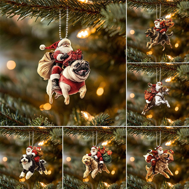 🎅Santa And Dog Hanging Ornament