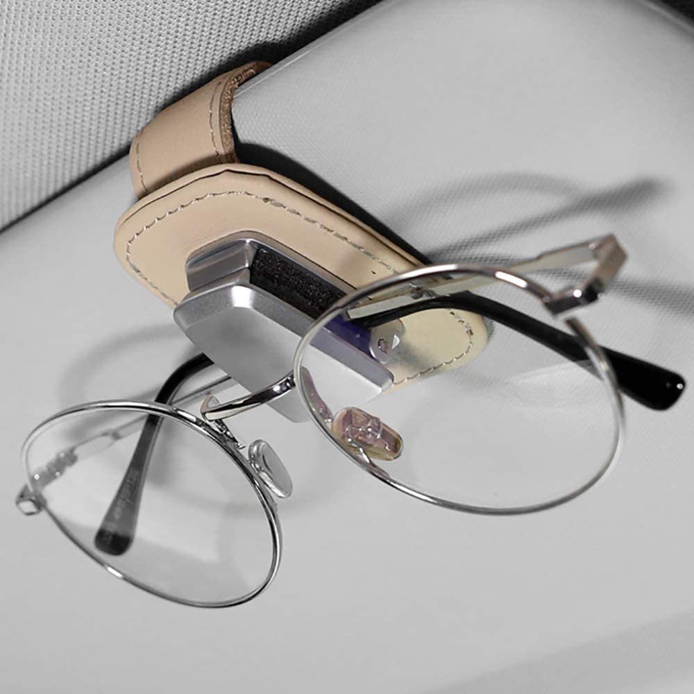 🔥Limited Time Sale 48% OFF🎉Leather Car Visor Sunglasses Holder(BUY 3 GET extra 20% OFF)