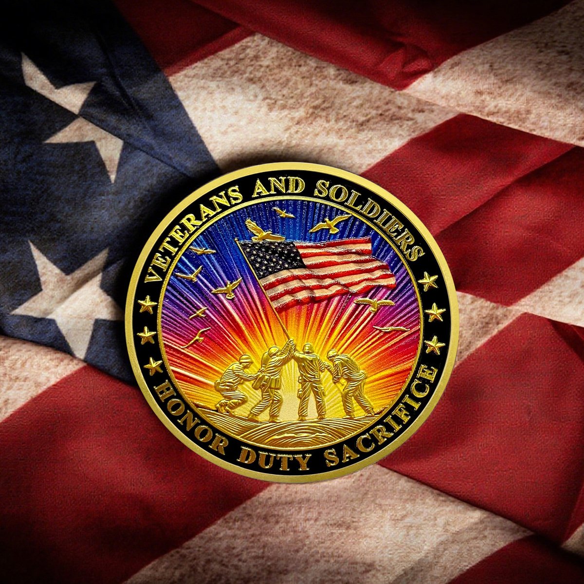 Military Challenge Coin - Veterans Soldiers Thank You Gifts