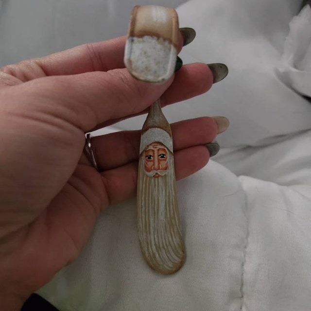 Curly Fork Santa Christmas Ornament