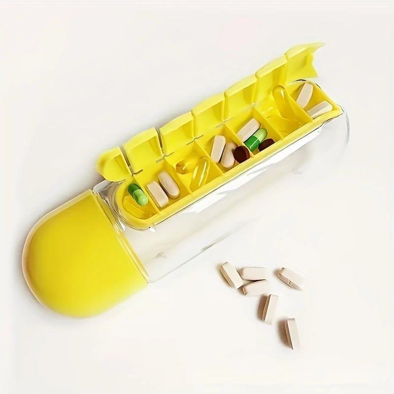🎁TikTok Last Day Sale - 70% OFF🔥2-in-1 Portable Medicine Box & Water Bottle