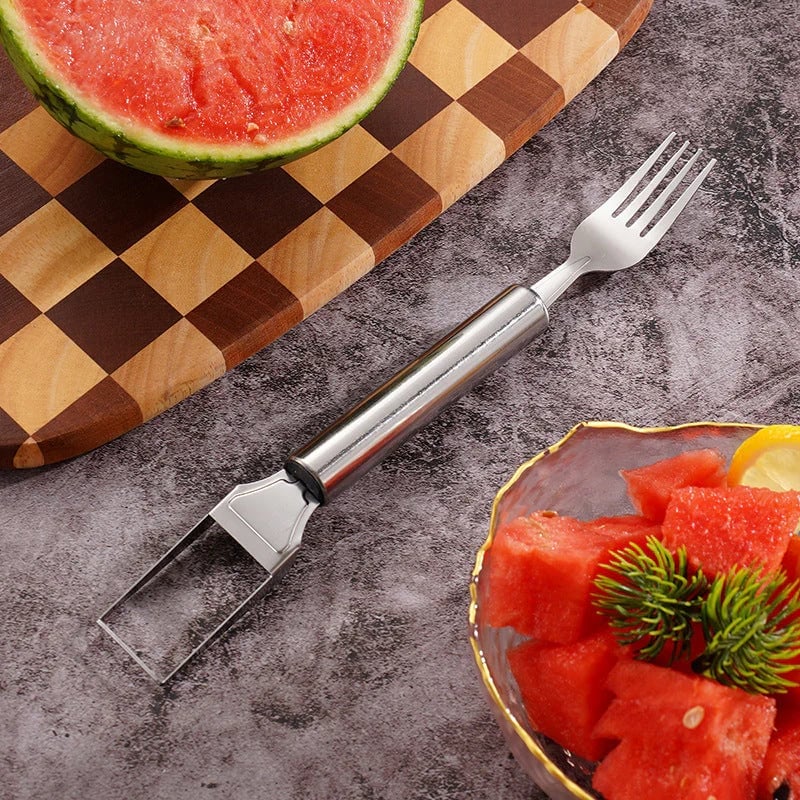 Last Day Promotion 70% OFF - 🍉2-in-1 Fruit Cutter & Fork – For Quick and Easy Fruit Serving!