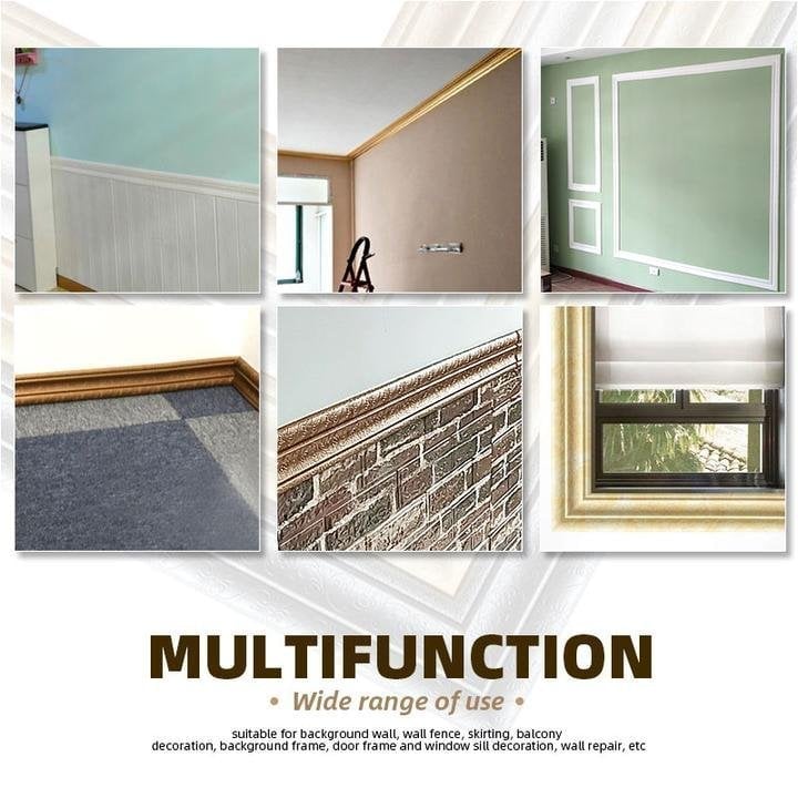 Self-Adhesive Environmental Protection 3D Wall Edging Strip (7.55 FEET/ROLL)