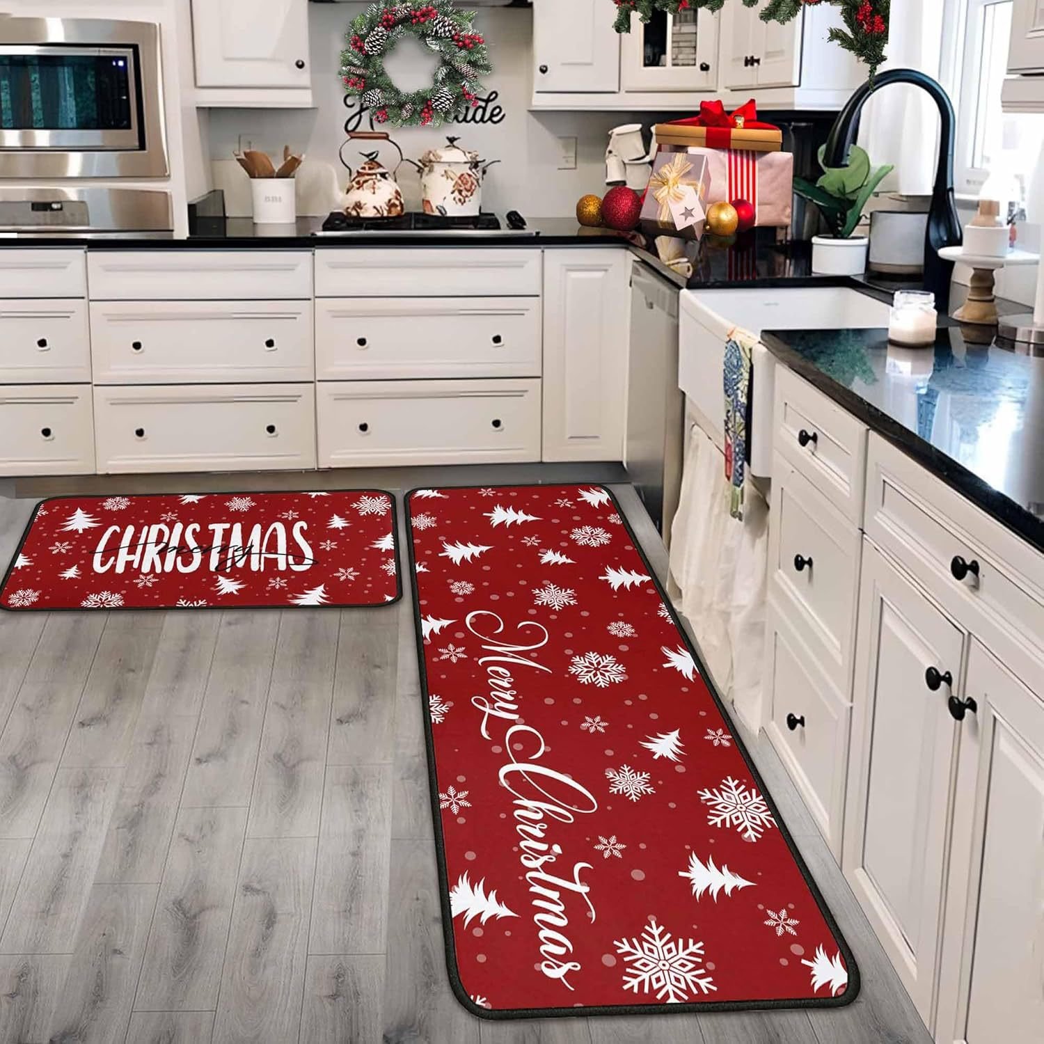 (🔥Last Two Hours 49% OFF) Christmas Themed Kitchen Mat