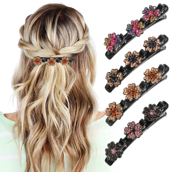 (🌲EARLY CHRISTMAS SALE - 50% OFF) 🎁Sparkling Crystal Stone Braided Hair Clips