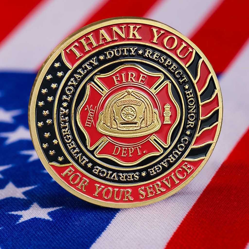 Firefighter Prayer Challenge Coin