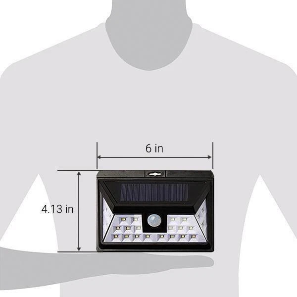 Wide Angle Solar-Powered Motion Sensor Security Light