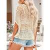 🎁2025 New Hot Sale 70% OFF🎉Womens Summer Scoop Neck Short Sleeve Sweater Casual Crochet Hollow Out Knit Tops Pullover Shirts Beach Coverup
