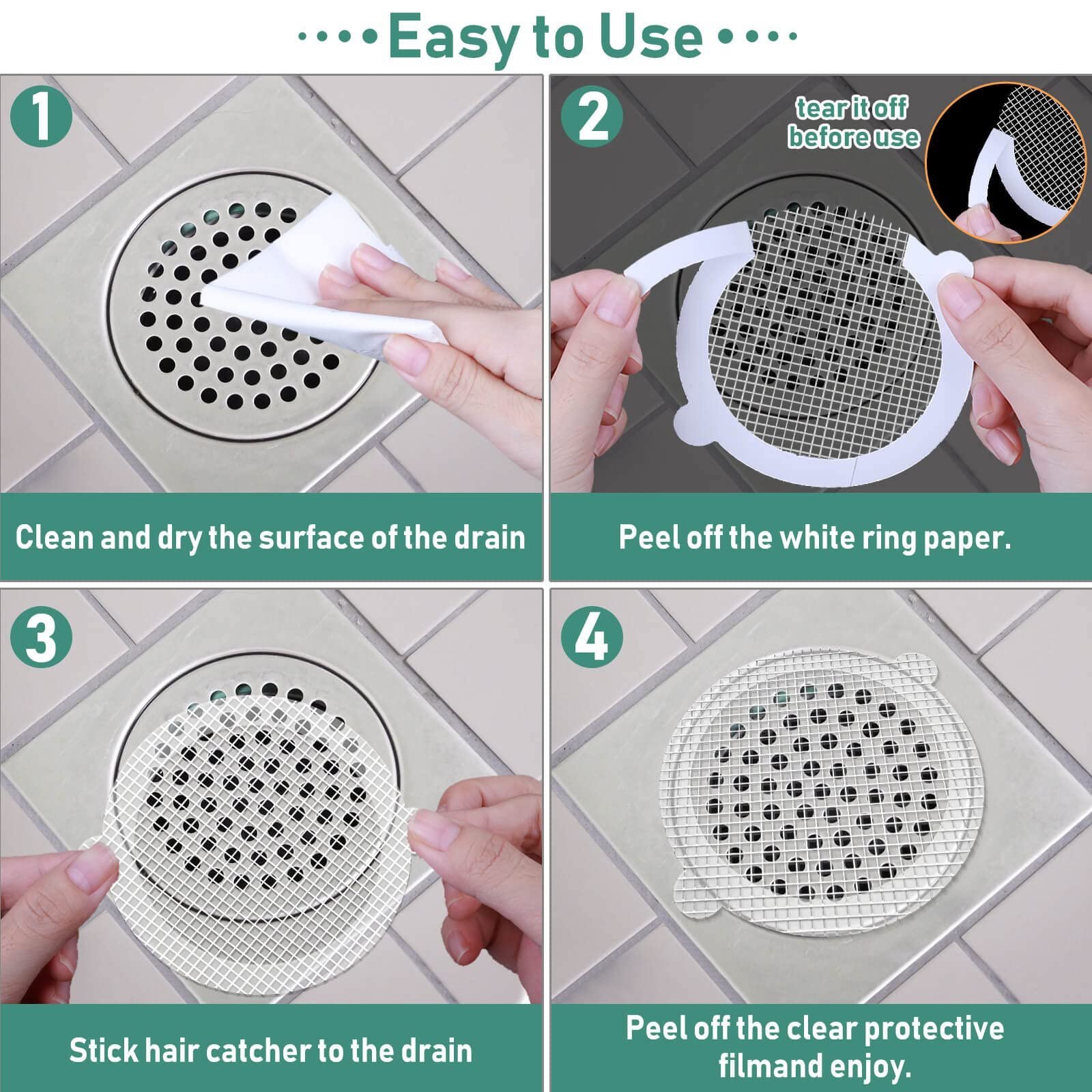 🔥Hot Sale-49% OFF🔥Disposable Shower Drain Hair Catcher-Buy 2 Get 2 Free