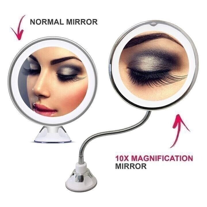 🔥Last Day Promotion 50% OFF🔥360° Flexible Light Up 10X Magnification Makeup Mirror