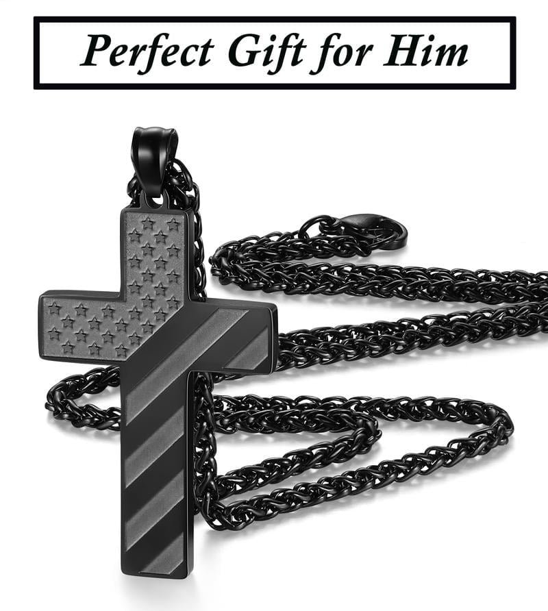 🎁TikTok Last Day Sale - 70% OFF✨Freedom Cross Pendant: Wear Your American Pride & Inner Strength!✨
