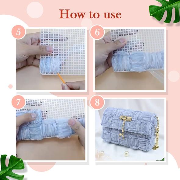 Umebags Flower Chiffon Ribbon Handbag DIY Kit, Buy 2 Get Free Shipping