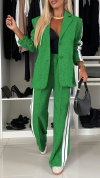 Women's Formal Fashion Set Lapel Long Sleeve Casual Suit