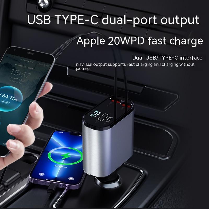 💥LAST DAY SALE 50% OFF💥Metal Car Charger 100W USB & Type-C