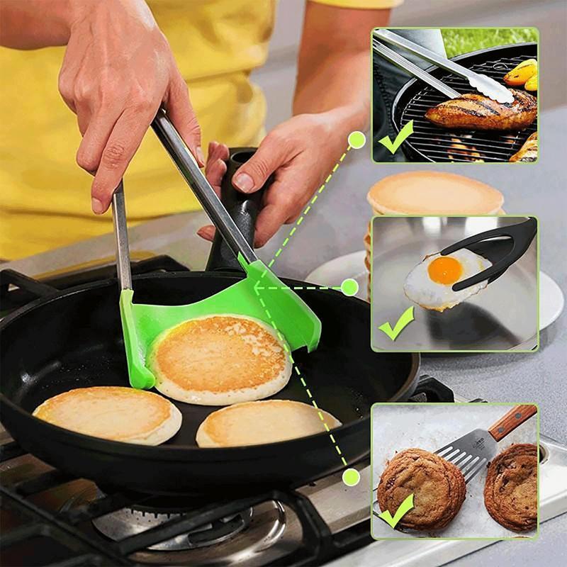 (🌷EARLY MOTHER'S DAY SALE - 50% OFF)2-in-1 Spatula & Tongs-Simply FlipTM - Make Cooking Easier（💥Buy 3 Get 2 FREE &FREE SHIPPING）