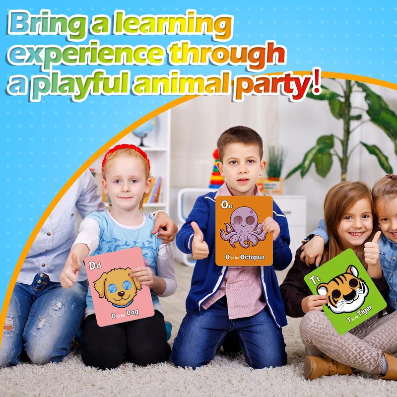 ⏰LAST DAY SALE 50% OFF💥26 Pcs Alphabet ABC Flash Cards with Animal Masks⚡Buy 2 Free Shipping