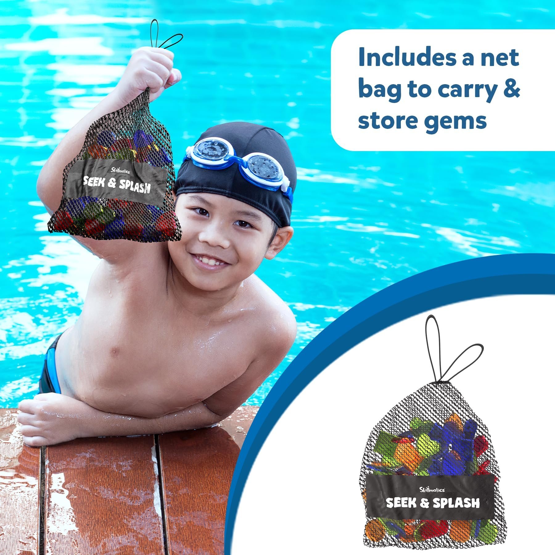 🎁TikTok Last Day Sale - 70% OFF🎉Skillmatics Pool Toys & Underwater Diving Game,Seek & Splash Numbers Gem