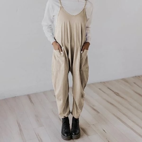 (Last Day Promo - 70% OFF)Wide Leg Jumpsuit with Pockets (Buy 2 Free Shipping)