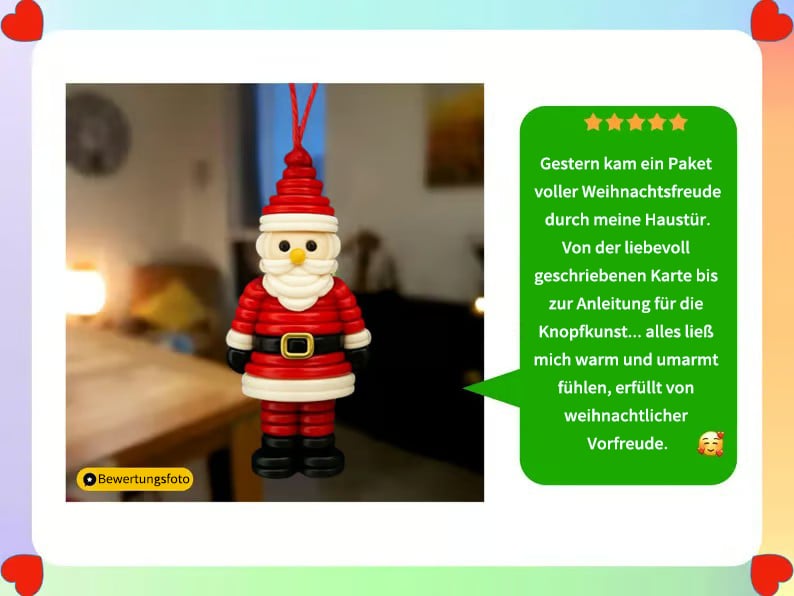 ☃️ DIY-Knopf-Schneemann-Ornament-Kit- schnell versendet