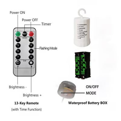 🎄Heißer Verkauf 49% Rabatt🎁 Hängende wasserdichte Lichterkette
