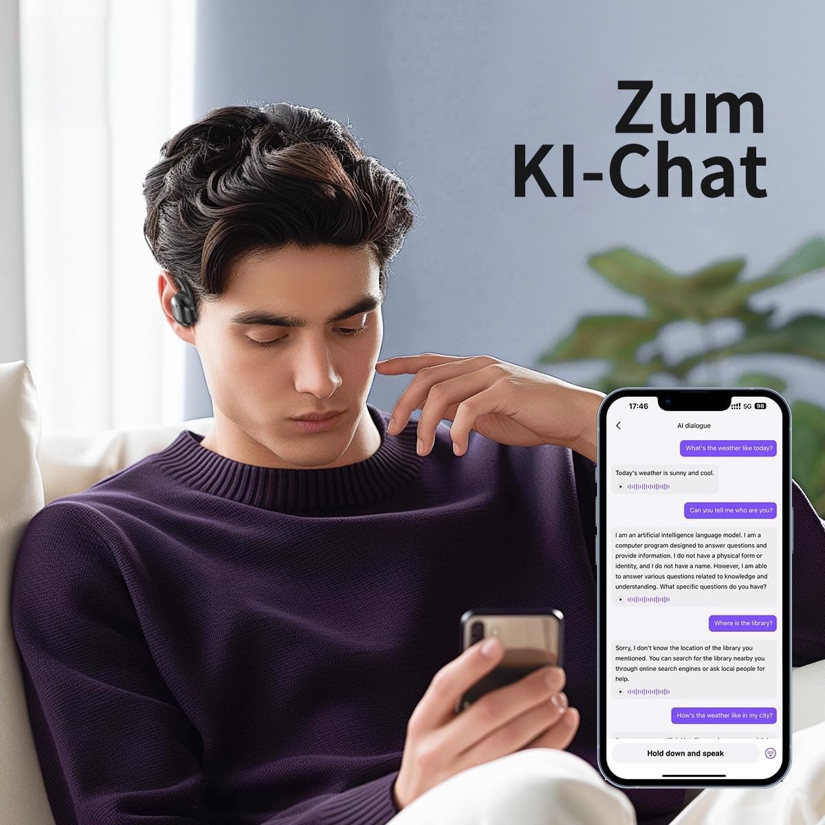 📢Letzter Tag: 49% Rabatt💎AI-Übersetzung Kabellose OWS Bluetooth 5,4-Ohrhörer (kompatibel mit iOS und Android)