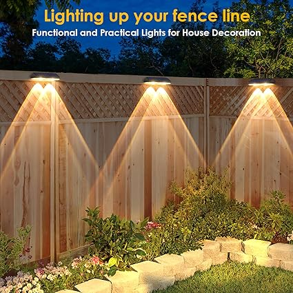 💡Solar Fence Lights Outdoor for Outside Yard Deck Wall Patio(🎉Buy 2 Save 8% && Free Shipping)