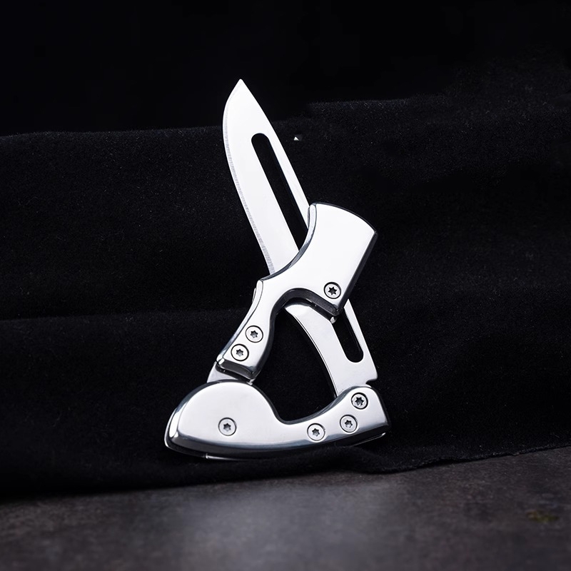Stainless steel folding mechanical magic knife