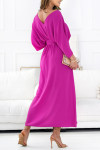 Women's V-neck Belt Waist Dress