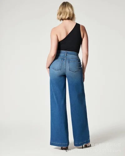 🔥Last Day 50% OFF - Seamed Front Wide Leg Jeans - Free Shipping