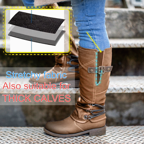 🎁LAST DAY 45% OFF🎁Women's Vintage Leather Zipper High Snow Boots