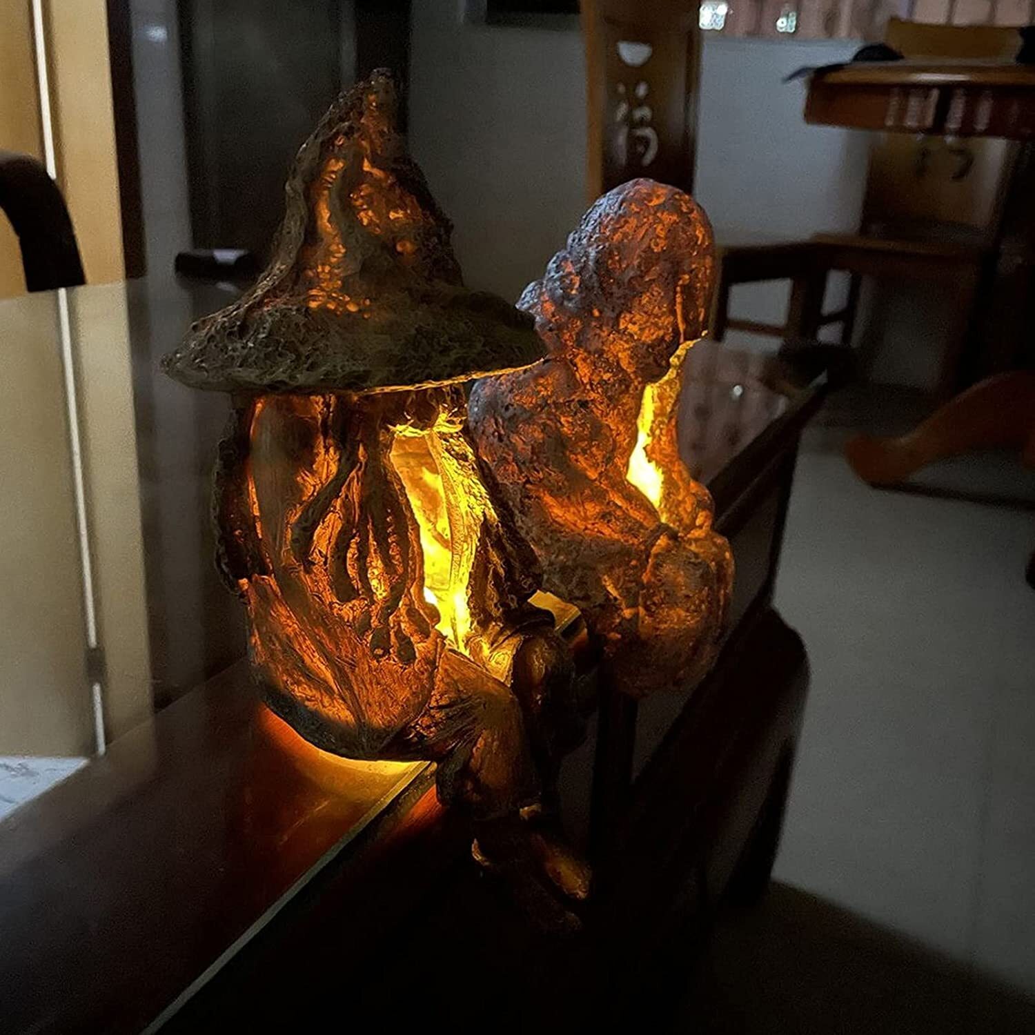 🔥Black Friday 50%OFF-Halloween Witch Ghoul Solar Energy Lamp