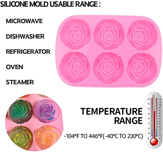 💝2023 Mother's Day Save 50% OFF🎁 6 Food Grade Silicone Rose Mold(BUY 2 GET FREE SHIPPING)