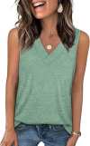 🔥Letzter Tag 70% Rabatt ✨Damen ärmellos V-ausschnitt Abnehmen lockere Passform Casual Tank Top T-Shirt