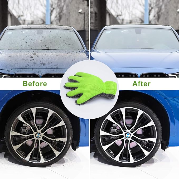 🔥Last Day 50% OFF- Double-sided Five-finger Car Wash Gloves