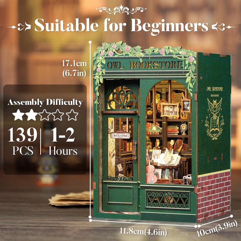 🎁TikTok Last Day Sale - 70% OFF🕰️DIY OWL Bookstore With LED Lights Decoration